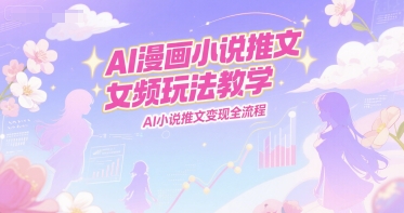 AI漫画小说推文女频玩法教学，AI小说推文变现全流程-吾爱自习网
