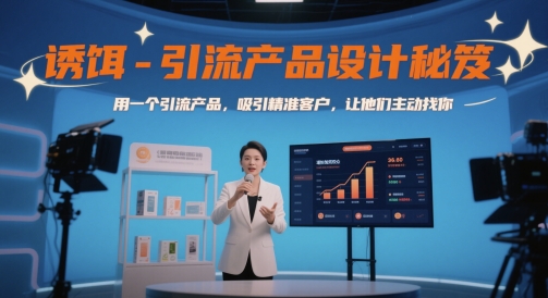 诱饵-引流产品设计秘笈，用一个引流产品，吸引精准客户，让他们主动找你-吾爱自习网