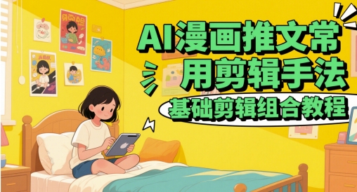 AI漫画推文常用剪辑手法，基础剪辑组合教程-吾爱自习网