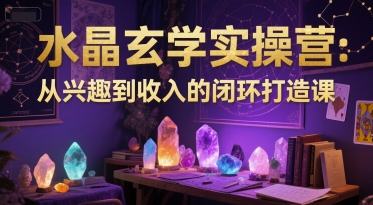水晶玄学实操营：从兴趣到收入的闭环打造课-吾爱自习网