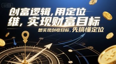 创富逻辑，用定位思维实现财富目标，想实现创收目标，先搞懂定位-吾爱自习网