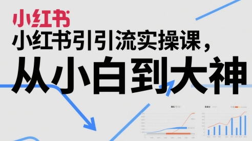 小红书引流实操课，从小白到大神-吾爱自习网