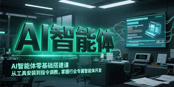 AI智能体零基础搭建课，从工具安装到指令调教，掌握行业专属智能体开发…-吾爱自习网