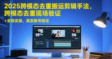 2025跨模态去重搬运剪辑手法，跨模态去重现场验证 +全程实操，真实账号验证-吾爱自习网
