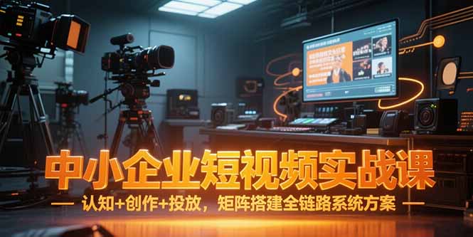 中小企业短视频实战课，认知+创作+投放，矩阵搭建全链路系统方案-吾爱自习网