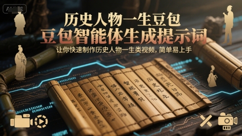 历史人物一生豆包智能体生成提示词，让你快速制作历史人物一生类视频，简单易上手-吾爱自习网