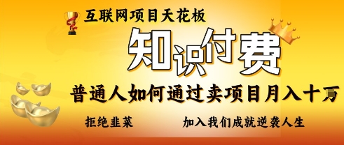 互联网项目天花板，知付付费项目，普通人如何通过卖项目月入十个，拒绝韭菜【揭秘】-吾爱自习网