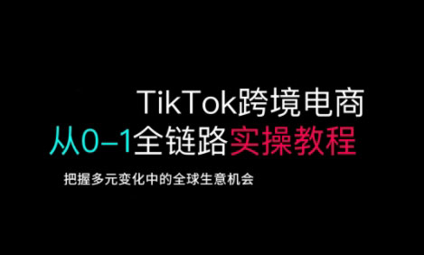 TikTok跨境电商从0-1全链路全方位实操教程，把握多元变化中的全球生意机会-吾爱自习网