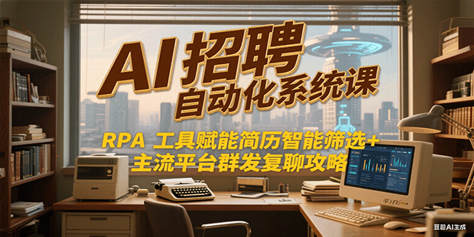AI招聘自动化系统课，RPA工具赋能简历智能筛选+主流平台群发复聊全攻略-吾爱自习网