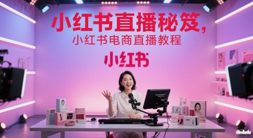 小红书直播秘笈，小红书电商直播教程-吾爱自习网