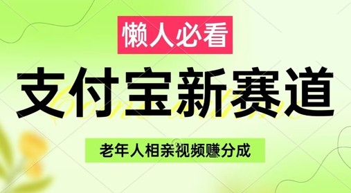 支付宝新赛道，利用老年人相亲视频，挣分成收益，轻松月入过W，操作简单-吾爱自习网