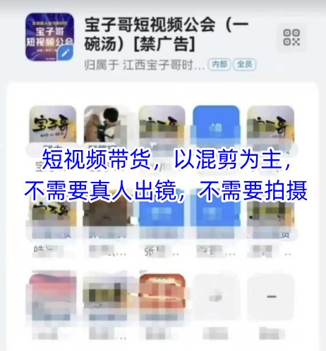 宝子哥头部团队短视频带货，以混剪为主，不需要真人出镜，不需要拍摄-吾爱自习网
