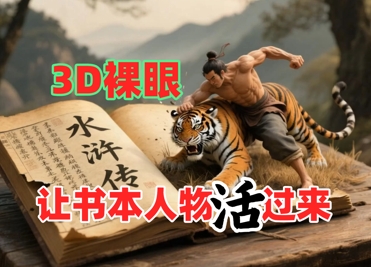 书本人物裸眼3D视频，新的玩法，流量超猛，保姆级教程-吾爱自习网