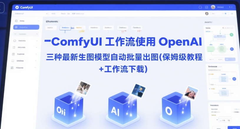 ComfyUI 工作流使用 OpenAI 三种最新生图模型自动批量出图(保姆级教程+工作流下载)-吾爱自习网