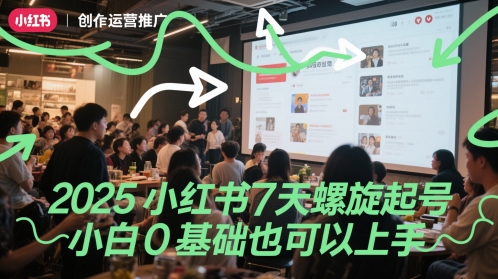 2025小红书7天螺旋起号，小白0基础也可以上手-吾爱自习网