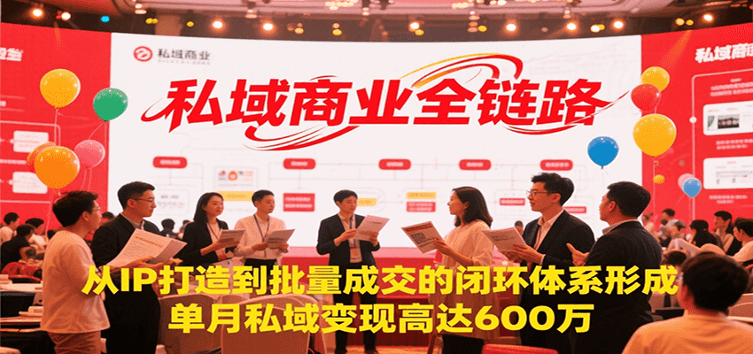 私域商业全链路，从IP打造到批量成交的闭环体系形成，单月私域变现600万-吾爱自习网