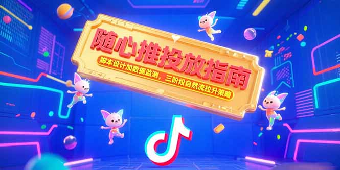 随心推投放指南，脚本设计加数据监测，三阶段自然流拉升策略-吾爱自习网