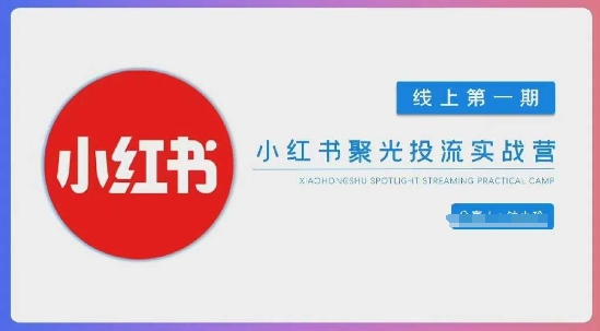 小红书聚光陪跑第一期，教你从0到1玩转小红书聚光投流，搭建小红书付费投流团队，更快的见到效果-吾爱自习网