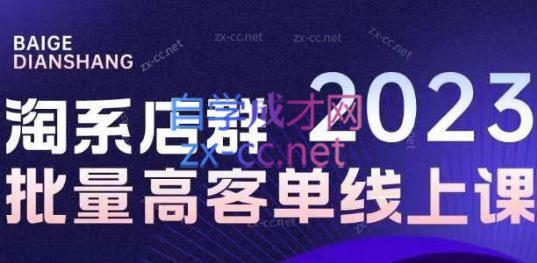 白戈电商·23年淘系批量高客单+24年全域电商矩阵-吾爱自习网