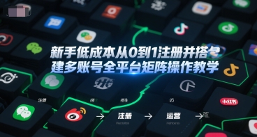 新手低成本从0到1注册并搭建多账号全平台矩阵操作教学，手机号-邮箱-IP-工具-吾爱自习网