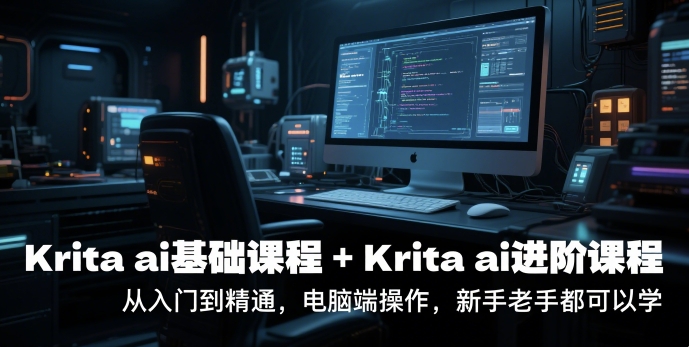 krita ai基础课程+Krita ai进阶课程，从入门到精通，电脑端操作，新手老手都可以学-吾爱自习网