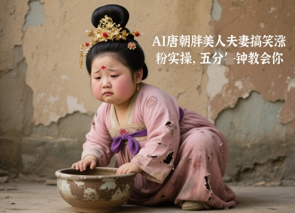 AI唐朝胖美人夫妻搞笑涨粉实操，五分钟教会你-吾爱自习网