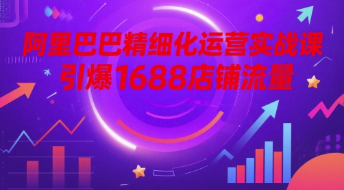 阿里巴巴精细化运营实战课，引爆1688店铺流量-吾爱自习网