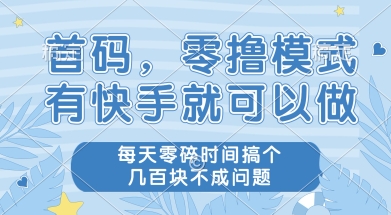 首码零撸项目，有快手就可以做，每天业务时间搞个几张不是问题【揭秘】-吾爱自习网