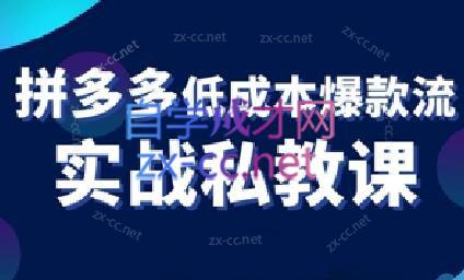 卡卡老师·拼多多低成本爆款流实战私教课-吾爱自习网