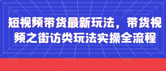 短视频带货最新玩法，带货视频之街访类玩法实操全流程-吾爱自习网