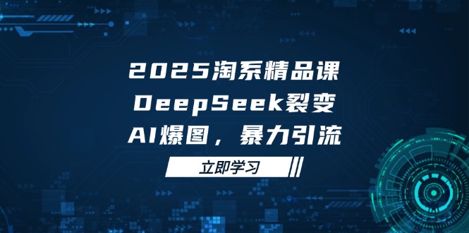 2025 淘系精品课，DeepSeek 裂变，AI 爆图，暴力引流-吾爱自习网
