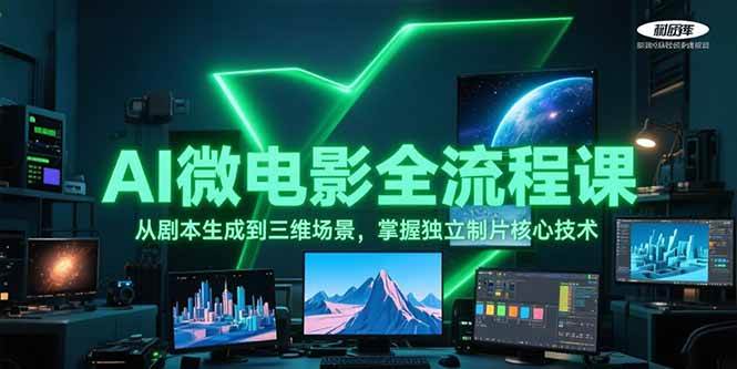 AI微电影全流程课，从剧本生成到三维场景，掌握独立制片核心技术-吾爱自习网