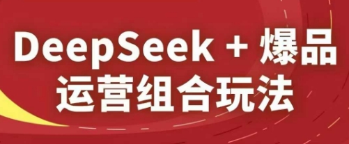 DeepSeek+爆品运营组合玩法，2025淘系精品课-吾爱自习网
