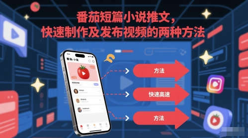 番茄短篇小说推文，快速制作及发布视频的两种方法-吾爱自习网