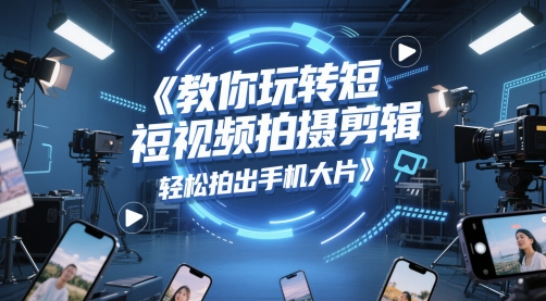 教你玩转短视频拍摄剪辑，轻松拍出手机大片-吾爱自习网