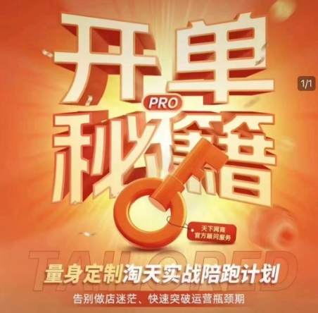 淘宝开单秘籍PRO，量身定制淘天实战陪跑计划，告别做店迷茫、快速突破运营瓶颈期(更新)-吾爱自习网