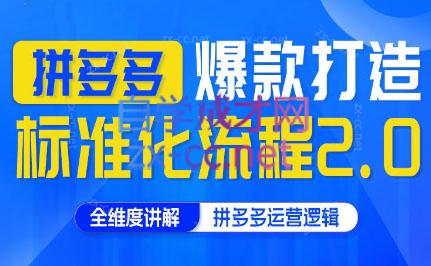 云杉老师·拼多多爆款打造标准化流程2.0-吾爱自习网