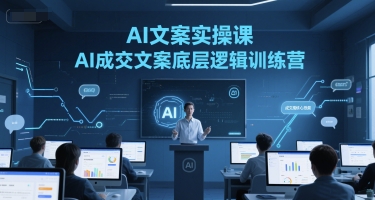 AI文案实操课，AI成交文案底层逻辑训练营-吾爱自习网