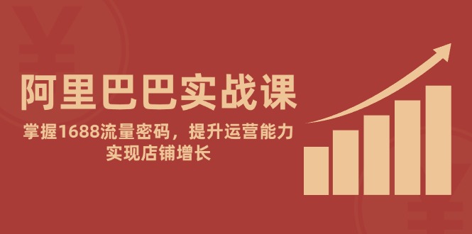 阿里巴巴实战课：掌握1688流量密码，提升运营能力，实现店铺增长-吾爱自习网